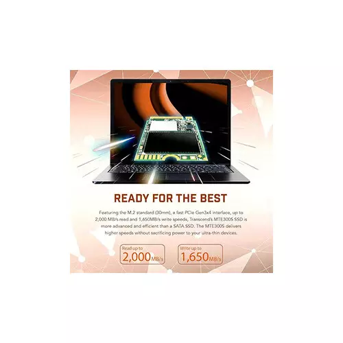 Transcend TS1TMTE300S 1TB M.2 2230 NVMe PCIe Gen3 x4 Internal SSD-gallery-1