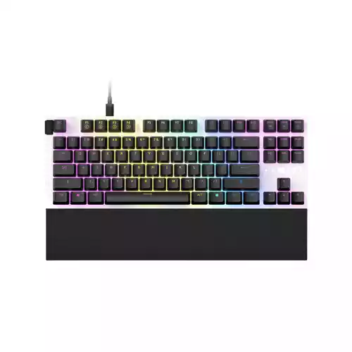 NZXT FUNCTION TENKEYLESSL COMPACT RGB MECHANICAL GAMING KEYBOARD (MATTE WHITE)