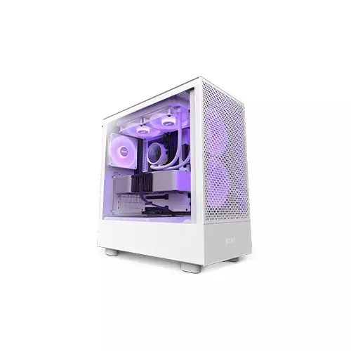NZXT H5 Flow RGB Compact ATX Mid-Tower Case (White)
