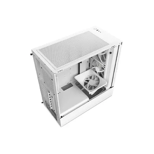 NZXT H5 Flow RGB Compact ATX Mid-Tower Case (White) - 3