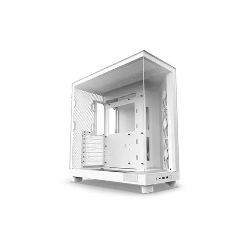 NZXT H6 Flow Compact Dual-Chamber Mid-Tower Airflow Case (White) - 1