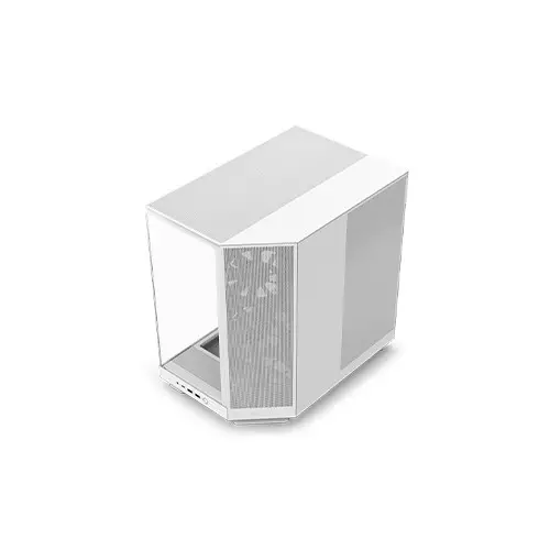 NZXT H6 Flow Compact Dual-Chamber Mid-Tower Airflow Case (White) - 2