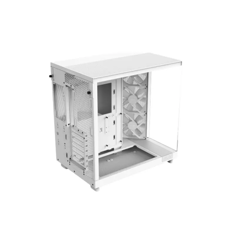 NZXT H6 Flow RGB Compact Dual-Chamber Mid-Tower Airflow Case (White) - 3