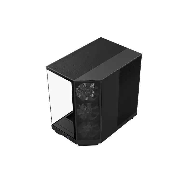 NZXT H6 Flow RGB Compact Dual-Chamber Mid-Tower Airflow Case (Black) - 2