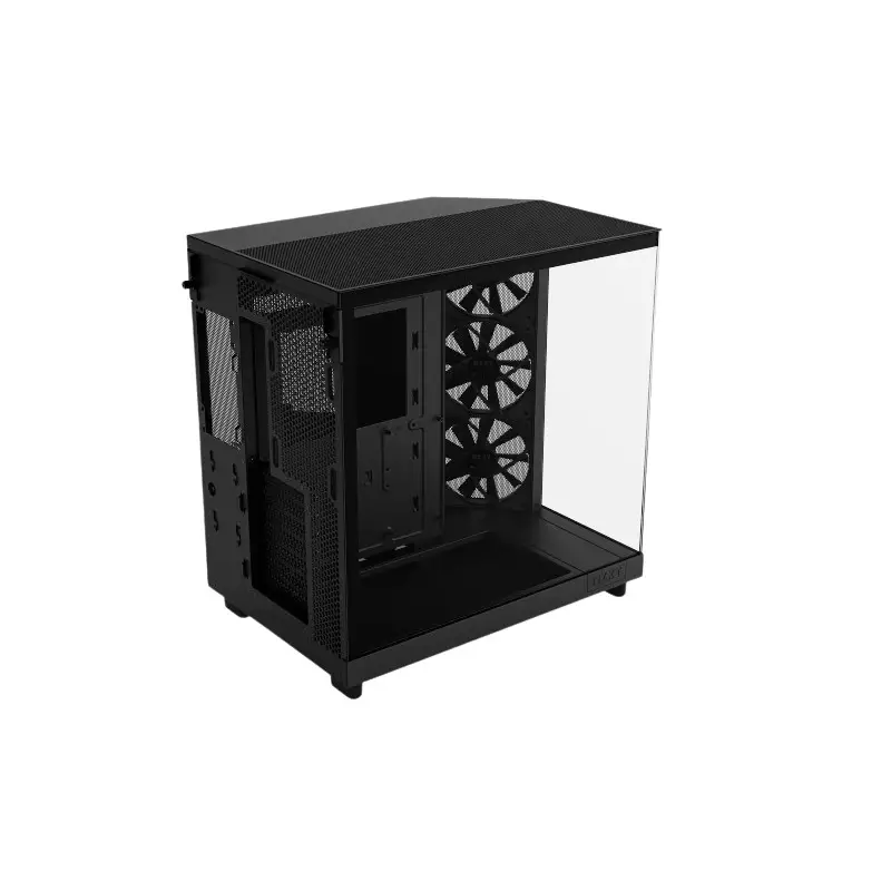 NZXT H6 Flow Compact Dual Chamber Mid Tower Airflow Case (Black) - 3