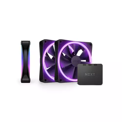 NZXT F120 RGB DUO 120mm RGB Casing Fan-Triple Pack (Black)