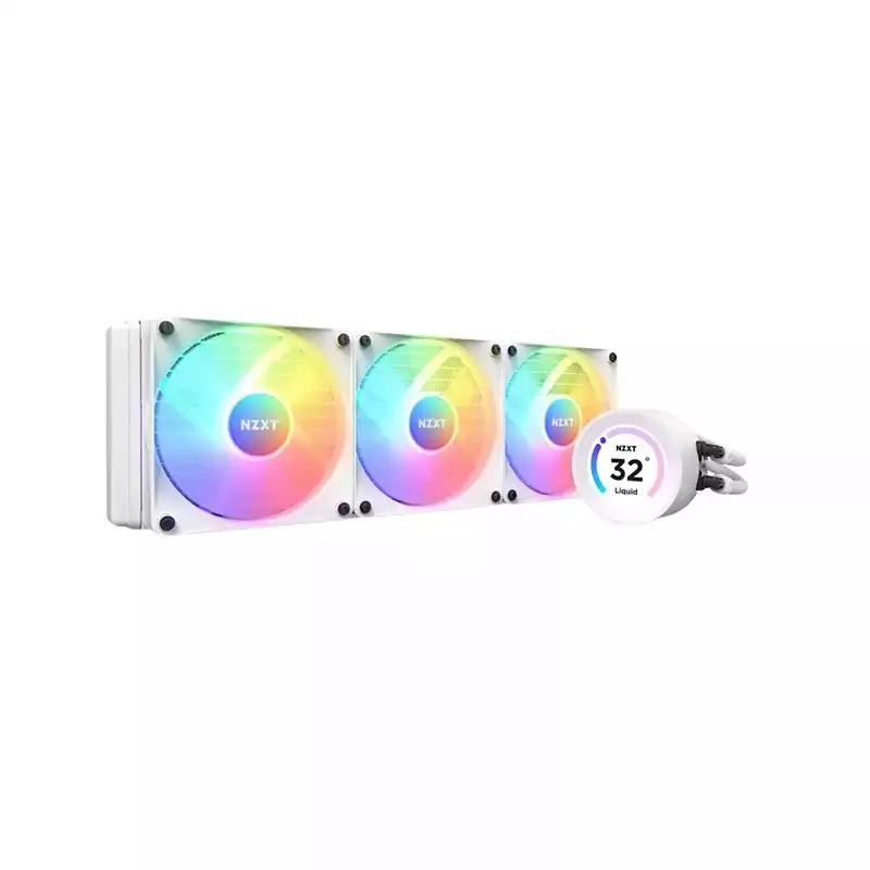 NZXT Kraken Elite 360mm RGB AIO CPU Liquid Cooler with LCD Display (White)