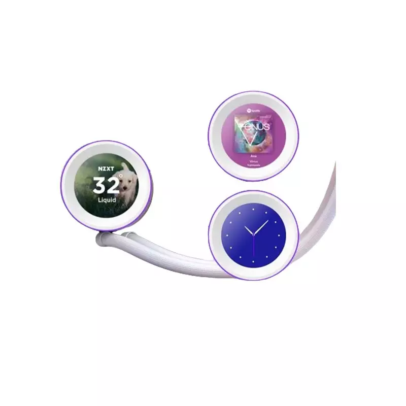 NZXT Kraken Elite 360mm RGB AIO CPU Liquid Cooler with LCD Display (White)-gallery-3