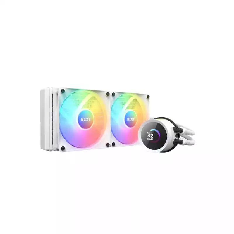 NZXT Kraken RL-KR240-W1 RGB 240mm AIO CPU Liquid Cooler with LCD Display