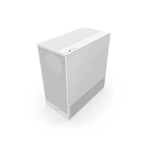 NZXT H5 Flow RGB 2024 Edition Compact ATX Mid-Tower High Airflow Gaming Casing (White)-gallery-3