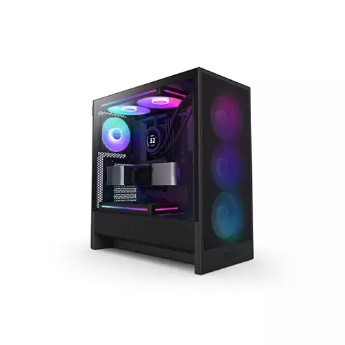 NZXT H5 Flow RGB 2024 Edition Compact ATX Mid-Tower High Airflow Gaming Casing (Black)
