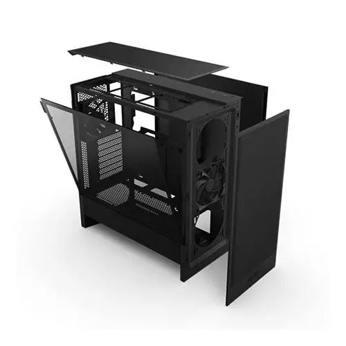 NZXT H5 Flow RGB 2024 Edition Compact ATX Mid-Tower High Airflow Gaming Casing (Black)-2