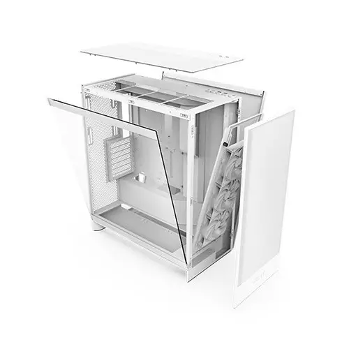 NZXT H7 Flow RGB 2024 Edition Mid-Tower ATX Airflow Gaming Casing (White) - 2