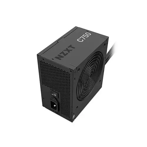 NZXT C750 750 Watt 80 Plus Bronze Non-Modular ATX Power Supply (Black) - 2