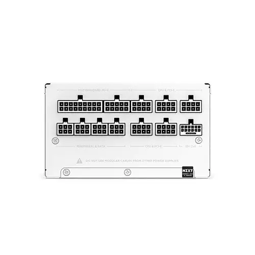 NZXT C1000 1000 Watt 80 Plus Gold ATX 3.1 Full-Modular Power Supply (White) - 3