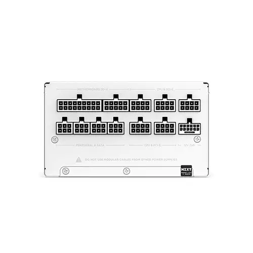 NZXT C1200 1200 Watt 80 Plus Gold ATX 3.1 Full-Modular Power Supply (White) - 3