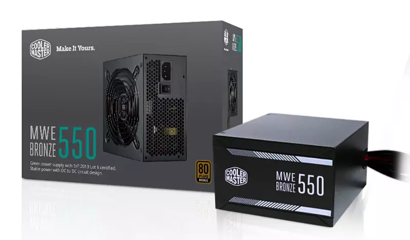 Cooler Master MWE 550 Watt 80 PLUS Bronze Certified Power Supply