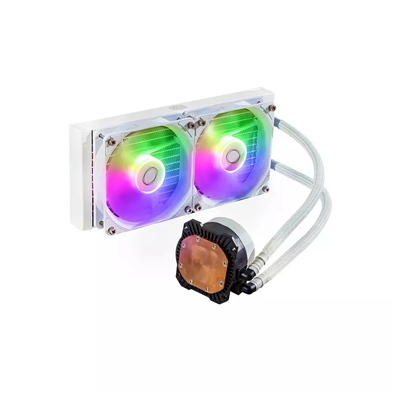 Cooler Master MasterLiquid 240L Core ARGB 240mm Liquid CPU Cooler (White)-gallery-1