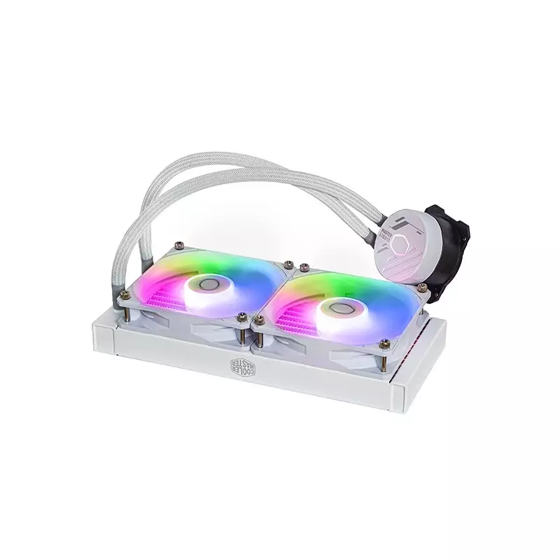 Cooler Master MasterLiquid 240L Core ARGB 240mm Liquid CPU Cooler (White)-gallery-3