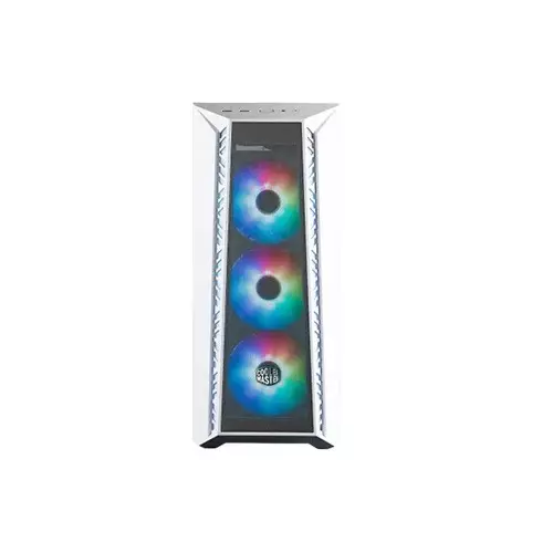 Cooler Master MasterBox 520 Mesh Mid Tower Micro ATX ARGB Gaming Case (White)-1