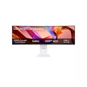 LG 49U950A-W 49 Inch 144Hz Curved Dual QHD UltraWide HDR400 Nano IPS Monitor