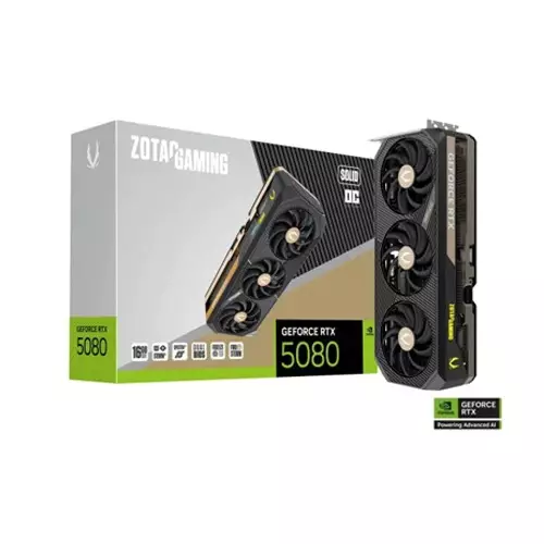 ZOTAC GAMING GeForce RTX 5080 SOLID OC 16GB GDDR7 Graphics Card