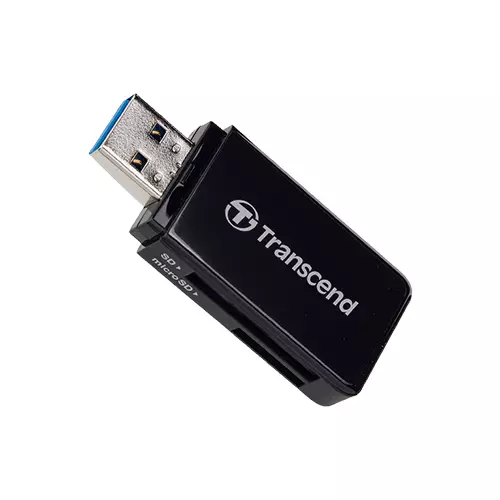 TRANSCEND TS-RDF5K USB 3.1 GEN 1 GEN1 UHS-I SD MICRO SD CARD READER (BLACK)-gallery-1