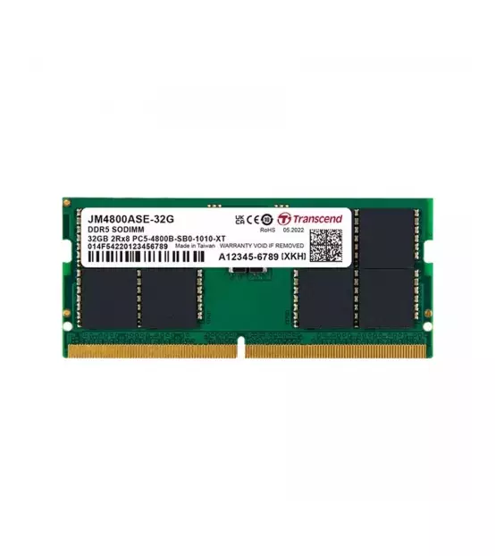 TRANSCEND JETRAM 32GB DDR5 4800MHZ SO-DIMM LAPTOP RAM