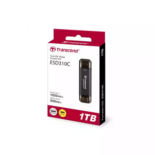 Transcend 1TB ESD310C Type C Portable SSD (Black)
