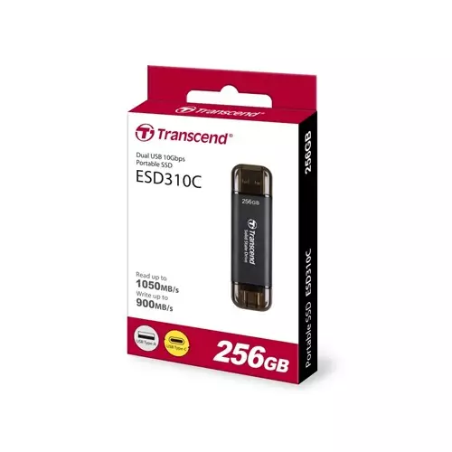 Transcend 256GB ESD310C Type C Portable SSD (Black)