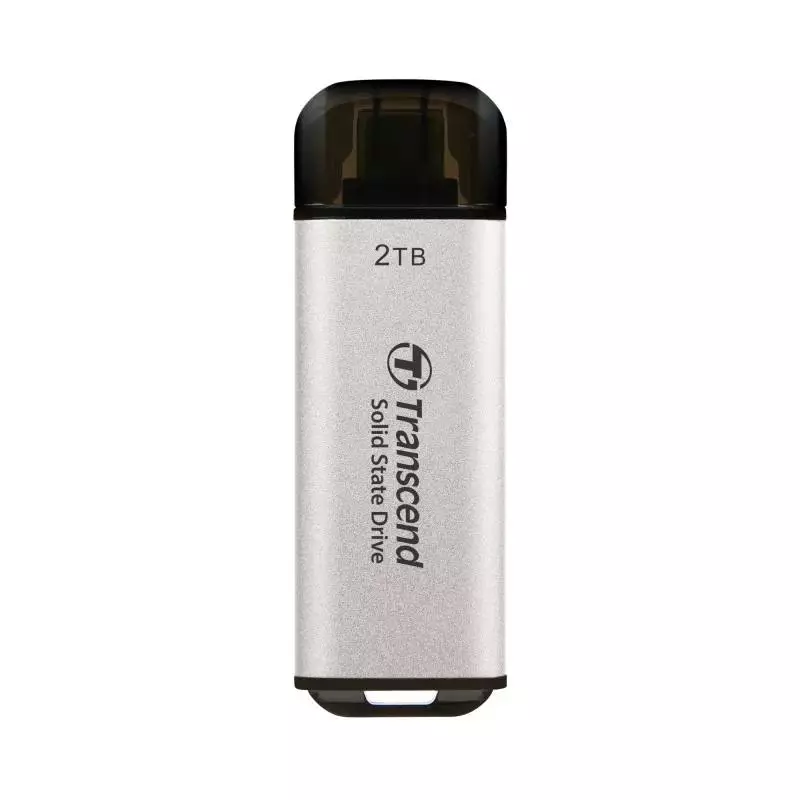 TRANSCEND 2TB ESD300S TYPE C SILVER PORTABLE SSD - 1