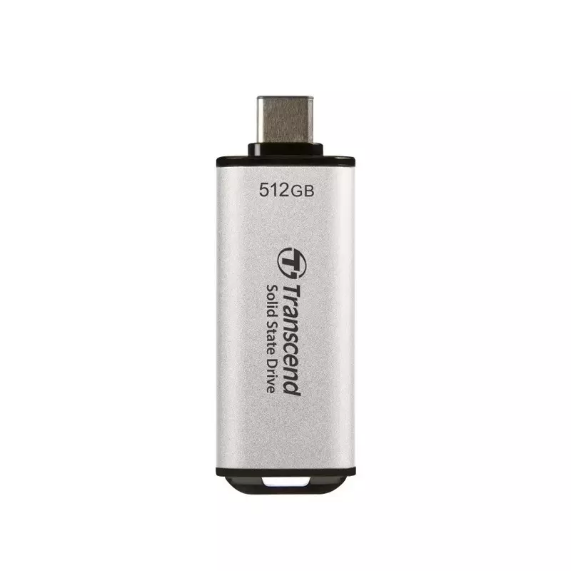 TRANSCEND 512GB ESD300S TYPE C SILVER PORTABLE SSD-1