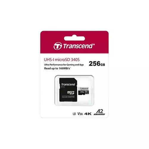 Transcend 340S UHS-I 256GB Ultra Performance MicroSD Memory Card-gallery-1
