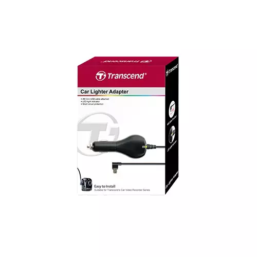 Transcend TS-DPL2 Car Lighter Black Power Adapter with 13-inch Micro-USB Cable - 0