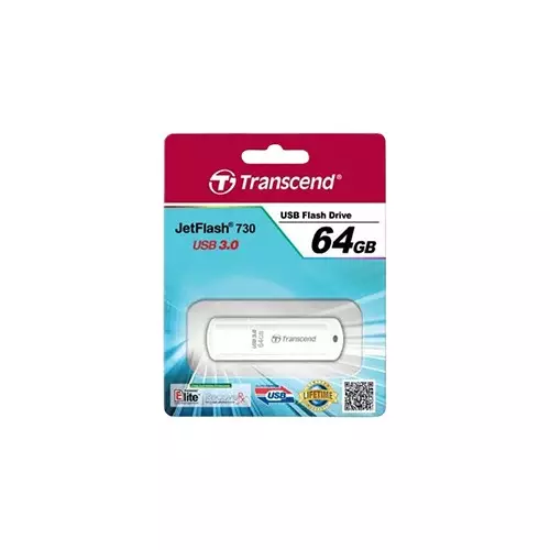 Transcend JETFLASH 730 64GB USB 3.1 White PenDrive-gallery-2