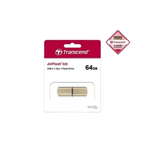 Transcend Jetflash 820 64GB USB 3.1 Gold Pen Drive-gallery-2