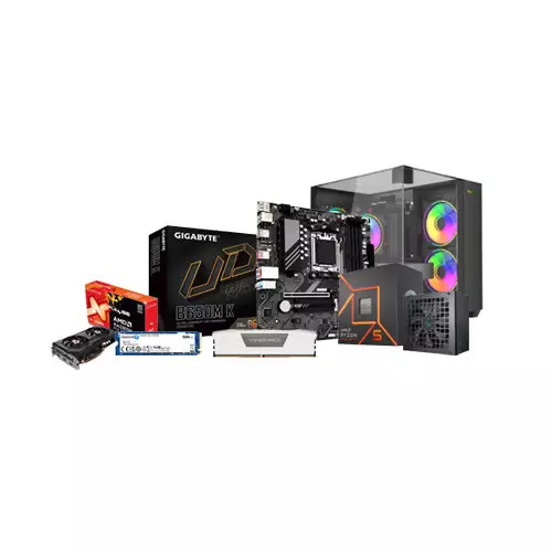 AMD RYZEN 5 7500F Gaming PC with RX 9060 XT 16GB Graphics Card
