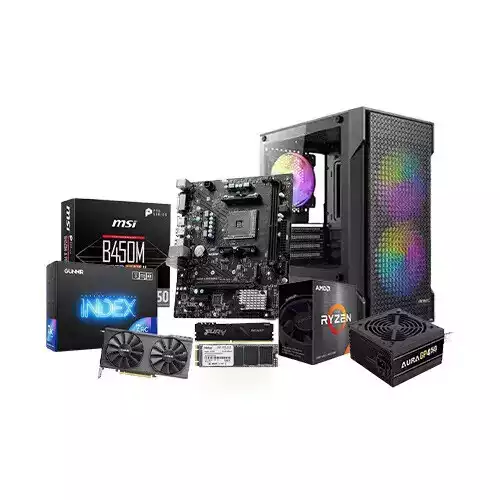 AMD Ryzen 5 5500 Desktop PC with Intel Arc A380 Index 6G Graphics