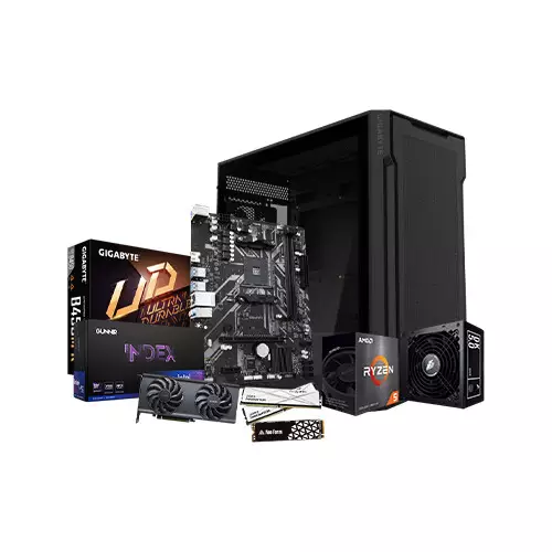 AMD Ryzen 5 5600 GIGABYTE B450M K 16GB RAM 512GB SSD Gaming PC with Gunnir B580 index
