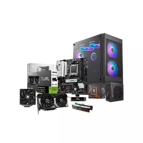 AMD RYZEN 5 7500F B650M Gaming 16GB DDR5 RAM 500GB SSD Gaming PC With GeForce RTX 5060 8GB GDDR7 OC Edition