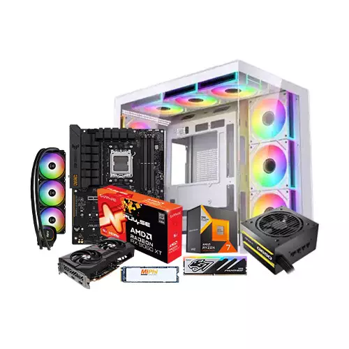 AMD RYZEN 7 7800X3D Asus TUF GAMING B650-E WIFI DDR5 16GB RAM 1TB SSD Gaming PC with Sapphire RX 9060 XT GAMING OC Graphics