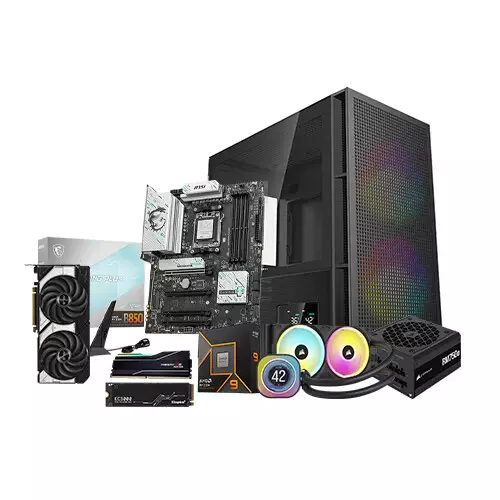 AMD Ryzen 9 9900X MSi B850 GAMING PLUS WIFI 16GB RAM 1TB SSD Gaming PC with RTX 5070 12GB OC Graphics