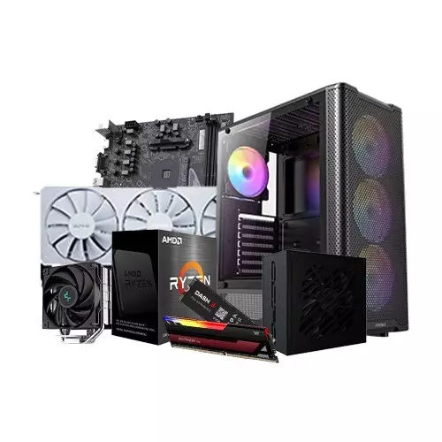 AMD RYZEN 7 5700X BATTLE-AX B550M-D PRO 16GB RAM 512GB SSD Arc A750 8GB Graphics Gaming Desktop PC