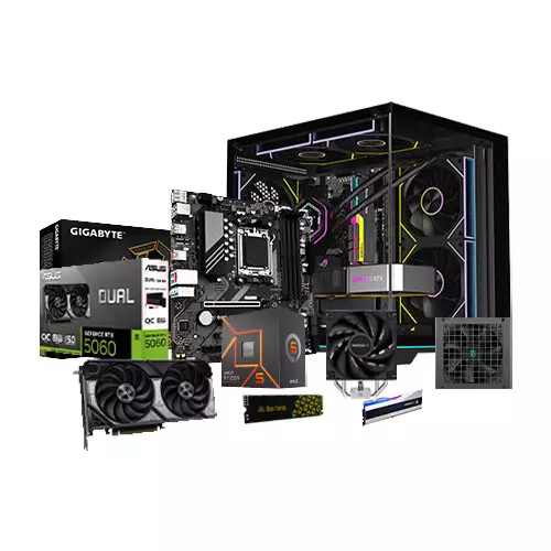 AMD RYZEN 5 7500F Gigabyte B650MK 16GB RAM 500GB SSD Gaming PC with  RTX 5060 8GB