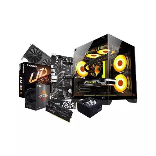 AMD Ryzen 5 5600 GIGABYTE B450MK 16GB RAM 256GB SSD Gaming PC with ARC A380 6GB GPU