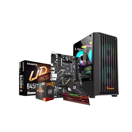 AMD Ryzen 5 5600GT 6 Core GIGABYTE B450M K 8GB RAM 256GB SSD Desktop PC