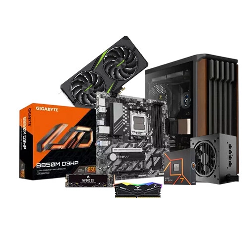 AMD Ryzen 7 7700 B850M D3HP AM5 16GB RAM DDR5 500GB SSD Gaming PC With Nebula V2 GeForce RTX 5060 Ti
