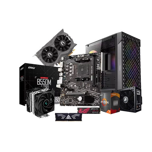 AMD RYZEN 7 5700X B550M-A PRO 16GB RAM DDR4 512GB SSD Gaming PC With GAMING GeForce RTX 3050 6GB