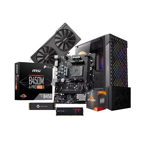 AMD Ryzen 5 5500 B450M-A PRO 8GB RAM DDR4 256GB SSD Gaming PC With Intel ARC A380 Index