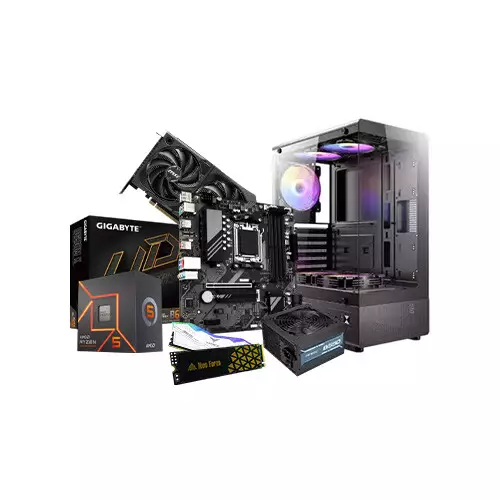 AMD Ryzen 5 7500F  B650M K 16GB RAM 500GB SSD Gaming PC With RTX 5060 8G SHADOW 2X OC